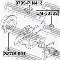 Палец кулака поворотного, 0799PIN413 FEBEST 0799-PIN413