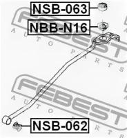 Втулка кулисы КПП FEBEST NSB063