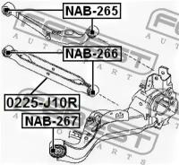 Сайленблок задн.рычага Nissan Qashqai J10F 06-, NAB267 FEBEST NAB-267