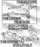 Рычаг Fr R UP TO Hiace IV -06 FEBEST 0124LH154RH