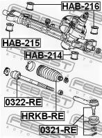 наконечник рулевой тяги Honda CR-V 07, 0321RE FEBEST 0321-RE