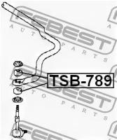 Втулка стойки стабилизатора, TSB789 FEBEST TSB-789