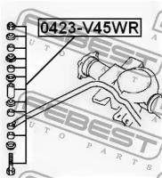 тяга стаб.задн. Mitsubishi Pajero II V14W-V55W 19, 0423V45WR FEBEST 0423-V45WR