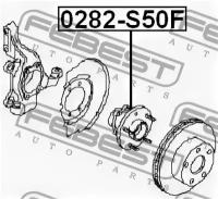 ступица передн. Nissan Infiniti FX35/FX45 S50 02, 0282S50F FEBEST 0282-S50F