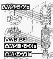 Отбойник переднего амортизатора, VWDGVIF FEBEST VWD-GVIF