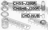 Опора заднего амортизатора, CHSSJ200R FEBEST CHSS-J200R