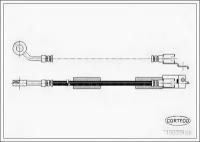 Шланг тормозной Fr R 413mm JEEP Cherokee 84-01 CORTECO 19032488