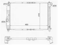 Радиатор DAEWOO KALOS 02-CHEVROLET AVEO 12 05- Sat SGDW000712MT