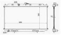 Радиатор NISSAN AD/WINGROAD/SUNNY B15/ALMERA/BLUEBIRD SYLPHY/PRIMERA P12, NS000116MT Sat NS0001-16-MT