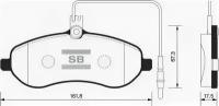 Колодки тормозные передние Sangsin Brake SP1415