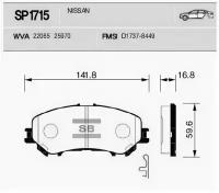 колодки дисковые передние Sangsin Brake SP1715