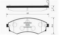 Колодки передние ( по бокам прямоугольные вуыступы) Sangsin Brake SP1111