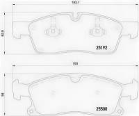 К-т торм. колодок Fr MB Brembo P50109