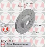 Диск тормозной передний вентилируемый Subaru Fores, 530245752 ZIMMERMANN 530.2457.52