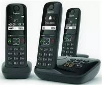 Р/Телефон Dect Gigaset AS690A Trio RUS черный (труб. в компл.:3шт) автооветчик АОН