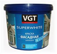 Краска Фасадная Зимняя VGT Superwhite 3кг ВД-АК-1180 до -10C Cупербелая / ВГТ Зимняя