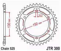 JT Звезда цепного привода JTR300.48ZBK