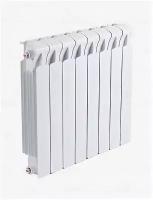 Радиатор биметаллический монолитный Rifar Monolit Ventil 500 8 секций белый