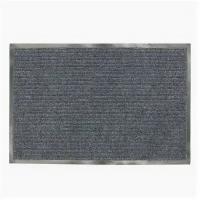 Придверный коврик лайма влаго-грязезащитный лайма, 90х120 см, ворсовый, ребристый, толщина 7 мм, серый