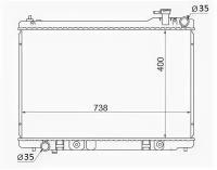 Радиатор NISSAN SKYLINE V35 04-/STAGE M35 04-/INFINITI G35 01-, NS0009G35 Sat NS0009-G35