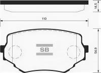 Колодки тормозные передние Sangsin Brake SP1535