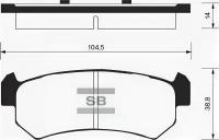 Колодки задние дисковые, SP1160 Sangsin Brake SP-1160