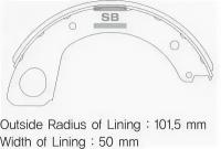 Колодка парковочная SA122 Sangsin Brake SA122