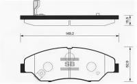 Колодки передние 99 Sangsin Brake SP1118