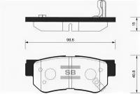 Колодки тормозные зад диск EF/XG, SP1117 Sangsin Brake SP-1117