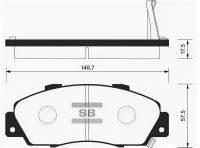 Колодки тормозные передние Sangsin Brake SP1076F