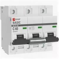 EKF Автоматический выключатель 3P 40А (C) 10kA ВА 47-100 EKF Basic mcb47100-3-40C-bas