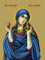 Икона на дереве ручной работы - Мария Магдалина, святая, 15x20x1,8 см, арт Ид25433
