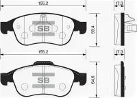 Колодки тормозные передние Sangsin Brake SP1390