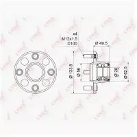 Ступица колеса | зад прав / лев | LYNXauto WH1203
