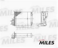 Радиатор отопителя (RENAULT LOGAN / DUSTER / SANDERO 1.2-2.0 / 1.5D 04-) ACHM001 MILES ACHM001