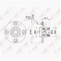 Ступица задняя, WH1457 LYNXauto WH-1457