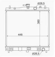 Радиатор NISSAN MARCH/MICRA/CUBE 02-/NOTE CVT 05-, NS0001Z11 Sat NS0001-Z11