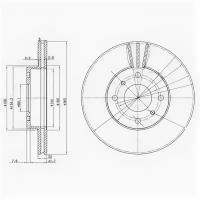 Тормозной диск DELPHI BG3596