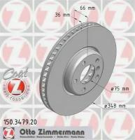 Диск торм BMW F01/F02/F07/F10/F11/F12 08- ПЕР вент R 348x36, 150347920 ZIMMERMANN 150.3479.20