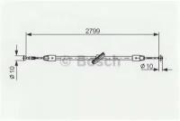 1987477197 MB Vito 2.2CDI 03- трос ручника, 1987477197 BOSCH 1 987 477 197