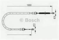 Трос стояночного тормоза Renault Logan BOSCH 1987477955