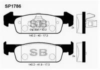 Колодки тормозные RENAULT LOGAN II/SANDERO II 14- пер. Sangsin Brake SP1786