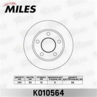 Диск тормозной AUDI 100 84-90 / 200 79-91 задний D=245мм. K010564 MILES K010564