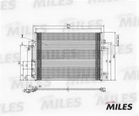 Конденсер RENAULT LOGAN / MEGANE 1.4-2.0/1.9D 04-08 MILES ACCB012