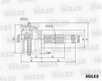 ШРУС HYUNDAI ACCENT/ELANTRA 1.3-1.6 94-05 нар.(ABS) GA20161 MILES GA20161