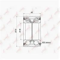Подшипник ступицы колеса | перед прав / лев | LYNXauto WB1182