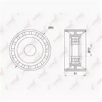 Ролик направляющий / приводной, PB7130 LYNXauto PB-7130