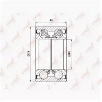 Подшипник ступицы передний (40x40x74), WB1095 LYNXauto WB-1095