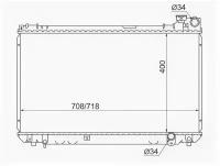 Радиатор TOYOTA MARK II/BLIT JZX110/VEROSSA/BREVIS 1JZ-FSE 00- На 1G-FE не идет, TY0005110 Sat TY0005-110