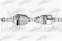 Полуось лев FIAT: Ducato, PEUGEOT: Boxer 2.0-2.5D MG5 94 1.4Q +ABS колеса R16, Z: 41 в КПП Patron PDS0086